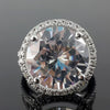 10.00 Ct Certified White Moissanite Solitaire Ring – Classic Engagement Ring 18K Go 18K Gold Plated
