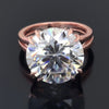 6.00 Ct Certified White Moissanite Ring in – Labor Day Jewelry Gift 18K Gold Plated