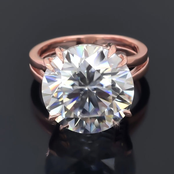 6.00 Ct Certified White Moissanite Ring in – Labor Day Jewelry Gift 18K Gold Plated