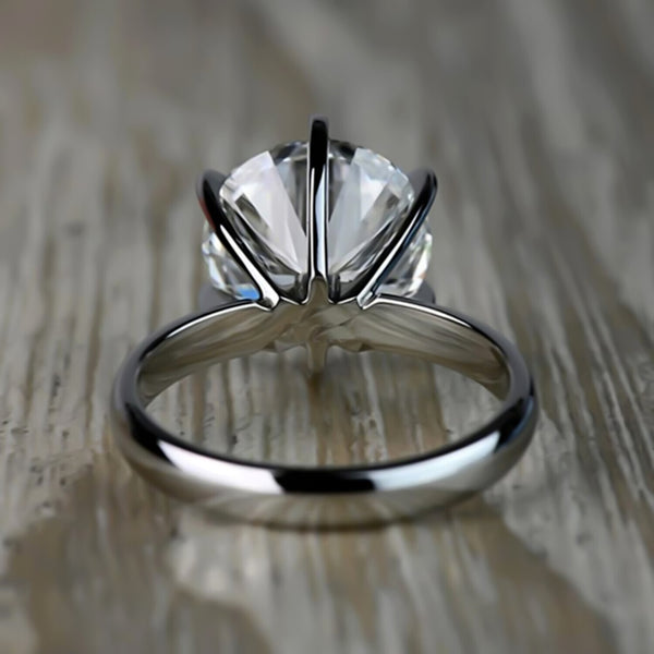 7.50 Ct White Moissanite Ring in – Elegant Jewelry for Mom's Gift 18K Gold Plated V 18K Gold Plated