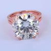 6.00 Ct Certified White Moissanite Ring in – Labor Day Jewelry Gift 18K Gold Plated