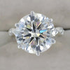 9.00 Ct Certified White Moissanite Solitaire Ring – Anniversary Gift for Wife 18K G 18K Gold Plated