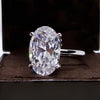 5.20 Ct Oval White Moissanite Solitaire Ring – Timeless Gift for Anniversary 18K Go 18K Gold Plated