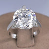 7.40 Ct Certified White Moissanite Solitaire Ring – Fall Wedding Gift for Her 18K G 18K Gold Plated
