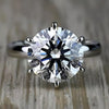 7.50 Ct White Moissanite Ring in – Elegant Jewelry for Mom's Gift 18K Gold Plated V 18K Gold Plated