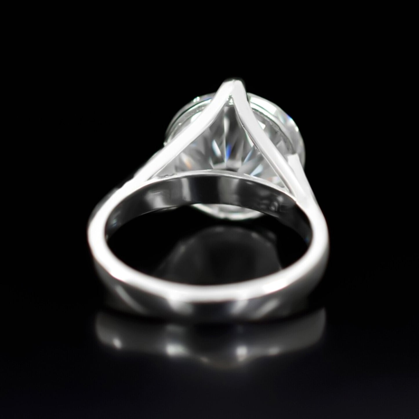7.40 Ct Certified White Moissanite Solitaire Ring – Fall Wedding Gift for Her 18K G 18K Gold Plated