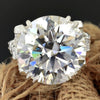 18.85 Ct Certified White Moissanite Solitaire Ring – Glamorous Bridal Jewelry 18K G 18K Gold Plated