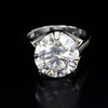 7.40 Ct Certified White Moissanite Solitaire Ring – Fall Wedding Gift for Her 18K G 18K Gold Plated