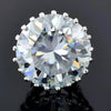 27 Ct Certified White Moissanite Solitaire Pendant Gold Vermeil New Year Gift - GEMHUB & CO.