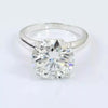 5.05 Ct Certified Round White Moissanite Solitaire Ring in – Gift 18K Gold Plated V 18K Gold Plated