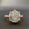 3.25 Ct Portuguese Cut White Moissanite Solitaire Ring – Xmas Gift 18K Gold Plated 18K Gold Plated