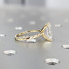 4.24 Ct Certified Emerald Cut White Moissanite Ring – Gift for Her 18K Gold Plated 18K Gold Plated