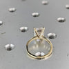 4.24 Ct Certified Emerald Cut White Moissanite Ring – Gift for Her 18K Gold Plated 18K Gold Plated