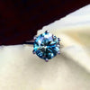 5.45 Ct Blue Round Moissanite Solitaire Ring in – New Year Surprise 18K Gold Plated