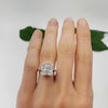 4.70 Ct Princess Cut White Moissanite Solitaire Ring – Gift for Her 18K Gold Plated
