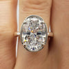 4.80 Ct Certified White Moissanite Solitaire Ring in – Gift for Him 18K Gold Plated