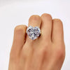 7.25 Ct Heart Cut White Moissanite Solitaire Ring in – Romantic Gift 18K Gold Plate 18K Gold Plated