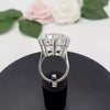 20.50 Ct Certified White Moissanite Solitaire Ring – New Year Gift 18K Gold Plated 18K Gold Plated