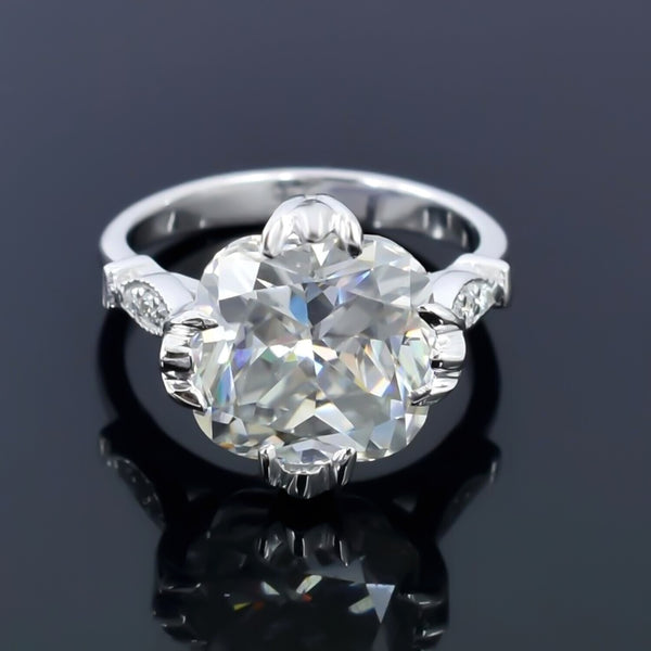 3.00 Ct Certified White Moissanite Solitaire Ring – Elegant Jewelry in 18K Gold Pla 18K Gold Plated