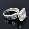 4.35 Ct Certified White Moissanite Ring in – Anniversary Gift for Wife 18K Gold Pla 18K Gold Plated