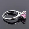 1.00 Ct Certified Pink Moissanite Ring – Birthday Gift for Her in 18K Gold Plated V 18K Gold Plated
