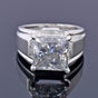 4.50 Ct Princess Cut Certified White Moissanite Ring – Wedding Gift in 18K Gold Pla 18K Gold Plated