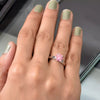 1.00 Ct Certified Pink Moissanite Ring – Birthday Gift for Her in 18K Gold Plated V 18K Gold Plated