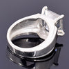 4.50 Ct Princess Cut Certified White Moissanite Ring – Wedding Gift in 18K Gold Pla 18K Gold Plated