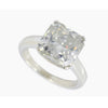 6.15 Ct Certified White Moissanite Solitaire Ring – Fall Gift for Her in Silver 18K 18K Gold Plated