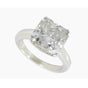 6.15 ct DEW Certified White Moissanite Solitaire Ring – Fall Gift for Her in Silver 18K 18K Gold Plated