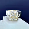3.50 Ct Certified White Moissanite Ring in – Christmas Gift for Her 18K Gold Plated