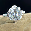 3.00 Ct Certified White Moissanite Solitaire Ring – Elegant Jewelry in 18K Gold Pla 18K Gold Plated