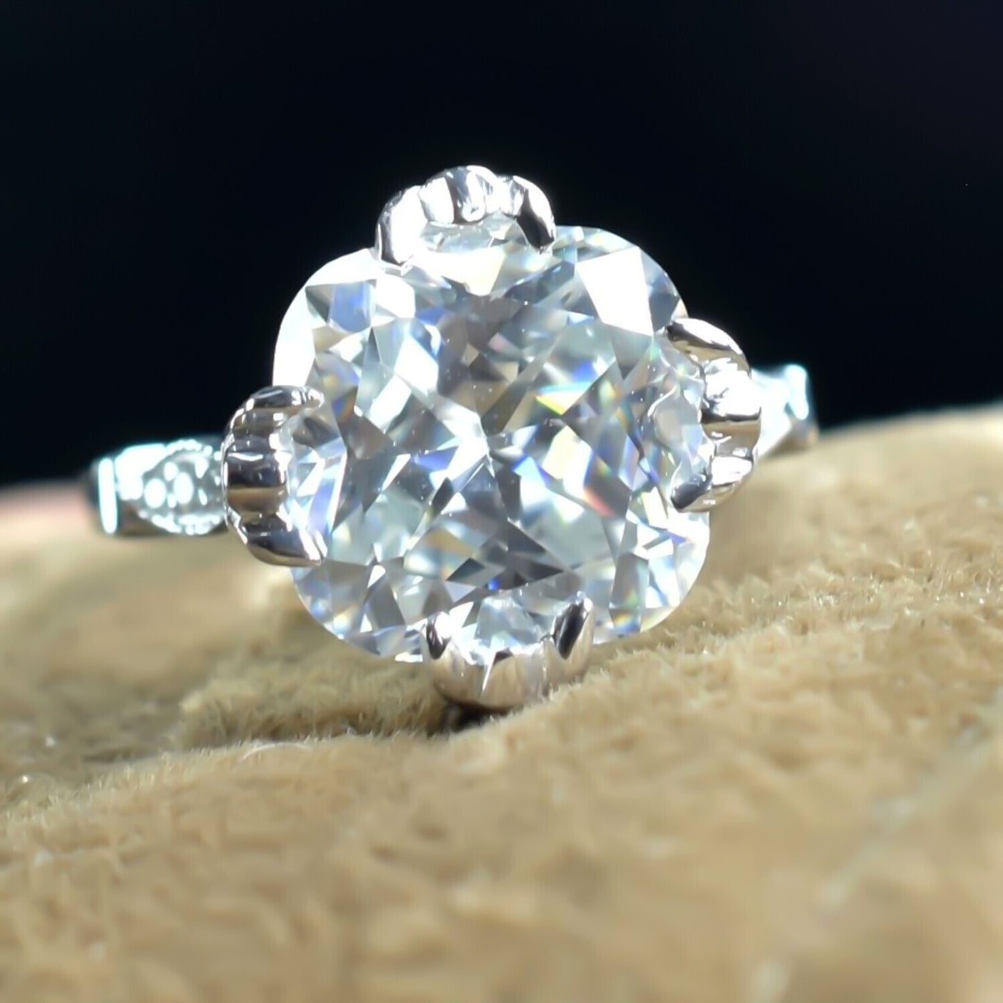 3.00 Ct Certified White Moissanite Solitaire Ring – Elegant Jewelry in 18K Gold Pla 18K Gold Plated