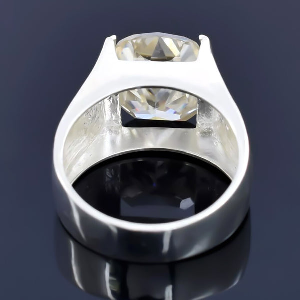3.50 Ct Certified White Moissanite Ring in – Christmas Gift for Her 18K Gold Plated