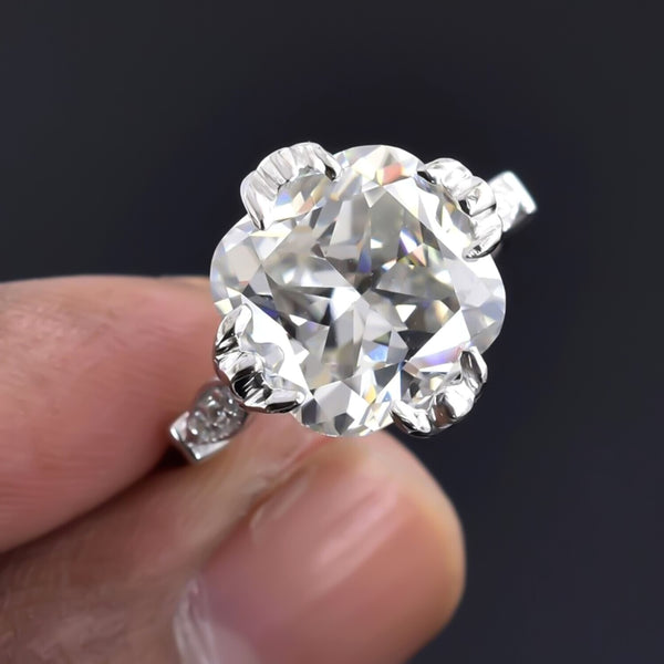 3.00 Ct Certified White Moissanite Solitaire Ring – Elegant Jewelry in 18K Gold Pla 18K Gold Plated