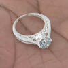 1.45 Ct Certified White Moissanite Ring – Birthday Gift for Her in 18K Gold Plated 18K Gold Plated