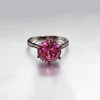 1.50 Ct Certified Pink Moissanite Ring – Engagement Jewelry in 18K Gold Plated Verm 18K Gold Plated