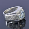 4.90 Ct Certified White Moissanite Ring – Wedding Jewelry in 18K Gold Plated Vermei 18K Gold Plated