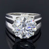 6.65 Ct Certified White Moissanite Ring – Anniversary Jewelry in 18K Gold Plated Ve 18K Gold Plated