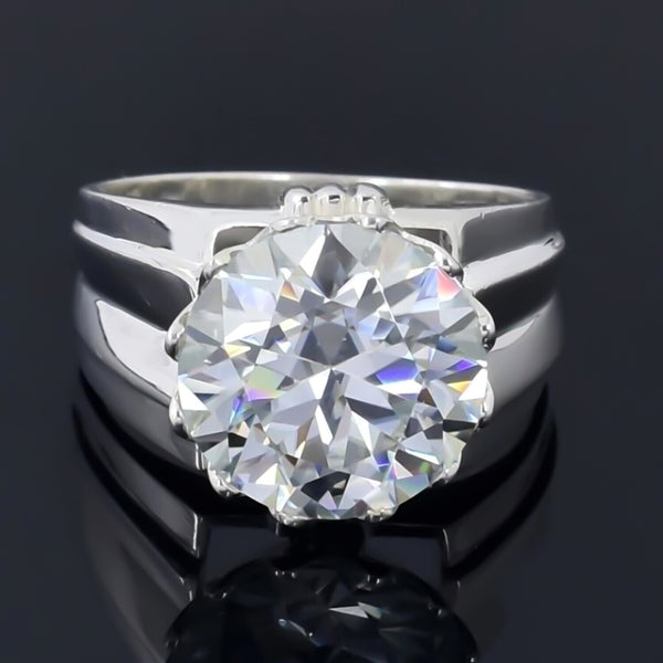 6.65 Ct Certified White Moissanite Ring – Anniversary Jewelry in 18K Gold Plated Ve 18K Gold Plated