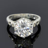 3.65 Ct Certified White Moissanite Ring in – Christmas Gift Jewelry 18K Gold Plated