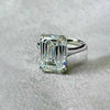 4.95 Ct Certified White Moissanite Solitaire Ring – Gift for Wife in 18K Gold Plate 18K Gold Plated
