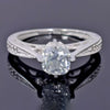 1.45 Ct Certified White Moissanite Ring – Birthday Gift for Her in 18K Gold Plated 18K Gold Plated