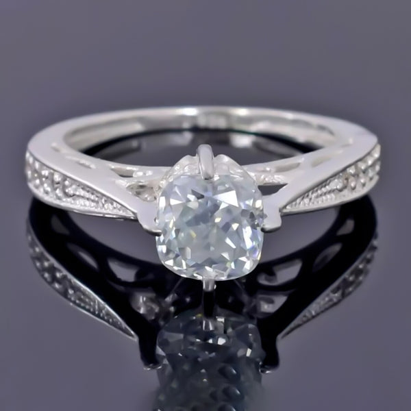 1.45 Ct Certified White Moissanite Ring – Birthday Gift for Her in 18K Gold Plated 18K Gold Plated