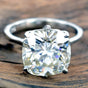 5.45 Ct Certified White Moissanite Solitaire Ring – Gift Jewelry in 18K Gold Plated