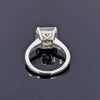 6.15 Ct Certified White Moissanite Solitaire Ring – Fall Gift for Her in Silver 18K 18K Gold Plated