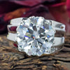 6.65 Ct Certified White Moissanite Ring – Anniversary Jewelry in 18K Gold Plated Ve 18K Gold Plated