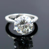 4.55 Ct Certified White Moissanite Ring – Birthday Gift for Women in 18K Gold Plate 18K Gold Plated