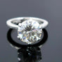 4.55 Ct Certified White Moissanite Ring – Birthday Gift for Women in 18K Gold Plate 18K Gold Plated