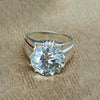 6.65 Ct Certified White Moissanite Ring – Anniversary Jewelry in 18K Gold Plated Ve 18K Gold Plated